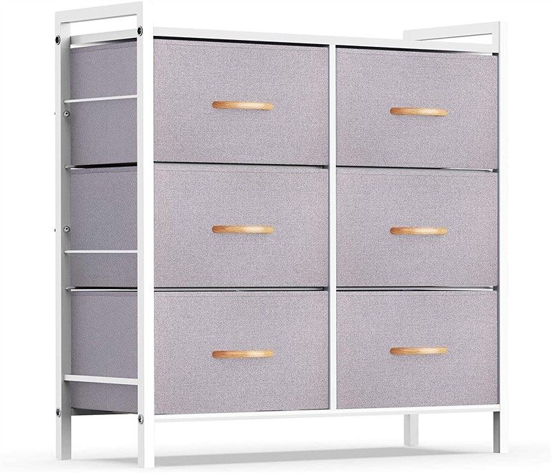 HOMEFORT 11 Drawer Dresser Chests of Drawers Clothes Organizer Fabric  Storage Cube Bins with Sturdy Metal Shelf for Bedroom Living Room