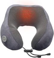 🔥 heating neck pillow: rechargeable neck support with memory foam, breathable velour cover, adjustable temperature for neck care logo