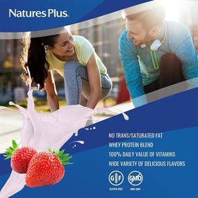 img 3 attached to 🍓 NaturesPlus СПИРУ-ТЕИН Вершинка на сыворотке - Клубника - 1,08 фунтов, Высококачественный протеиновый порошок на основе сывороточного протеина - Замена приема пищи, обогащенная спирулиной, необходимыми витаминами и минералами для улучшения энергии - 14 порций