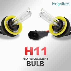 img 4 attached to 🔆 Innovited HID Xenon H11 H9 H8 6000K Replacement Bulbs: Diamond White Brilliance - 1 Pair