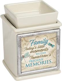 img 4 attached to 🖼️ Elanze Designs Family Moments Precious Ceramic Powder Sand Photo Frame Candle Wax Oil Warmer with Interchangeable Features