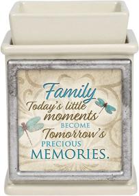 img 2 attached to 🖼️ Elanze Designs Family Moments Precious Ceramic Powder Sand Photo Frame Candle Wax Oil Warmer with Interchangeable Features