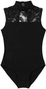 img 2 attached to Inhzoy Hollow Leotard Athletic Costume Sports & Fitness