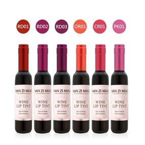img 3 attached to 💄 Набор матовых жидких помад MANZIMIAO - 6 цветов, водостойкий, долговечный, вино для губ, естественный блеск для губ в мини-дизайне бутылки вина