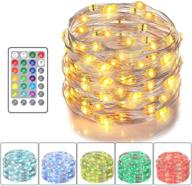 🌈 brilliant asmader led fairy lights: remote control, waterproof, 16ft 50leds, multicolor changing, perfect for bedroom, patio, indoor, party, garden logo