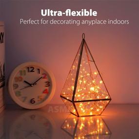 img 1 attached to 🌈 Brilliant Asmader LED Fairy Lights: Remote Control, Waterproof, 16ft 50LEDs, Multicolor Changing, Perfect for Bedroom, Patio, Indoor, Party, Garden