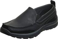 skechers relaxed memory superior gains men's shoes in loafers & slip-ons logo