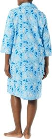 img 2 attached to Cozy and Convenient: AmeriMark Soft Flannel Cotton Duster Robe Housecoat with Snaps and Patch Pockets