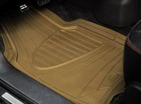 img 2 attached to 🛡️ Armor All Custom Accessories 78842: Premium 4-Piece Tan All Season Rubber Floor Mat Set