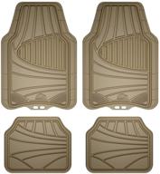 🛡️ armor all custom accessories 78842: premium 4-piece tan all season rubber floor mat set logo