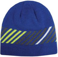 🧢 igloos boys' diagonal beanie with cozy fleece lining: stay warm in style! logo