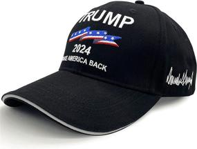 img 4 attached to 🎩 Donald Trump 2024 Hat - Take America Back! MAGA Embroidered Baseball Cap - Adjustable Unisex Dad Hat for President