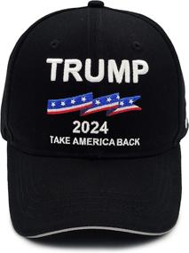 img 3 attached to 🎩 Donald Trump 2024 Hat - Take America Back! MAGA Embroidered Baseball Cap - Adjustable Unisex Dad Hat for President