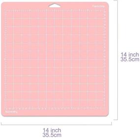 img 2 attached to 🔷 3pcs 12x12" Cutting Mat Set for Cricut Maker/Explore Air 2/Air/One - StandardGrip, LightGrip, StrongGrip, and FabricGrip Mats in Pink, Blue, and Purple