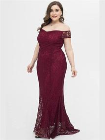 img 3 attached to Mermaid Bridesmaid Burgundy Engagement Photoshoot Women's Clothing