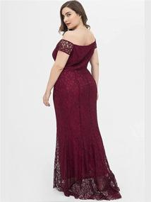 img 1 attached to Mermaid Bridesmaid Burgundy Engagement Photoshoot Women's Clothing