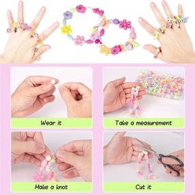 img 2 attached to 🎁 Gwane Jewelry Making Craft Beads Kits for Kids Girls - Christmas Birthday Gift & Friendship Bracelet Making Kit for Ages 3-8 (A)