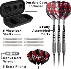 img 1 attached to 🎯 Enhance Your Dart Game with the Viper Blitz 95% Tungsten Steel Tip Darts: Includes Storage/Travel Case