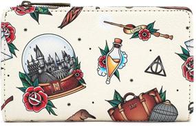 img 2 attached to 🧙 Loungefly Potter Tattoo Leather Bi Fold: Chic and Trendy Wizardry Wallet