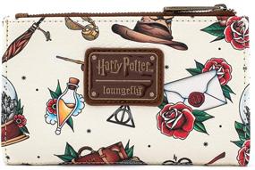 img 3 attached to 🧙 Loungefly Potter Tattoo Leather Bi Fold: Chic and Trendy Wizardry Wallet