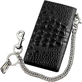 img 1 attached to 🚴 Premium Biker Genuine Leather Holder Wallet: Stylish and Functional