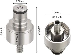 img 3 attached to 🍺 MRbrew Stainless Carbonation Cap - Pack of 2, Ball Lock Type with 5/16" Barb, Counter Pressure Bottle Filling Cap including 4 Additional O-Rings, Ideal for Most Home Brew Soda & Beer Carbonation Systems
