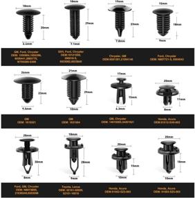 img 3 attached to 🔧 480 шт. Крепежные клипсы для бампера от GOOACC с инструментом для удаления крепежных элементов | Набор крепежных клипс для ретейнеров пластиковых риветов автомобиля - клипсы для обивки дверей | Совместим с автомобилями Toyota GM Ford Honda Acura Chrysler