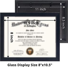 img 2 attached to 🎓 GraduationMall 8.5x11 Diploma Certificate Frame: Wood Grain, UV Protection Acrylic – Display on Wall or Tabletop