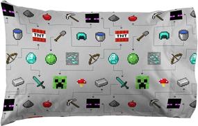 img 3 attached to 🛏️ Набор постельного белья с двумя простынями Ultra-Comfy Minecraft Monster Hunters - Исследуйте мир Creeper с этим уютным 3-х кусочным комплектом постельного белья - Официально лицензированный продукт Minecraft