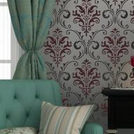 🎨 j boutique stencils: damask allover reusable carol wall stencil pattern - ideal for stunning wall decor and more logo