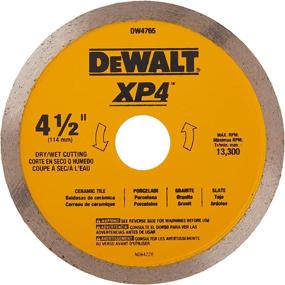 img 4 attached to 🔪 High-Performance DEWALT 4-1/2-Inch Diamond Blade for Porcelain Tile, Suitable for Wet and Dry Cutting (Model DW4765)