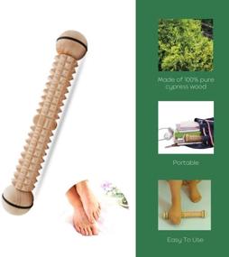 img 3 attached to Natural Cypress Wooden Massage Roller