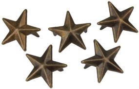 img 1 attached to Decorative Rivets Five Pointed Bronze Leather Craft