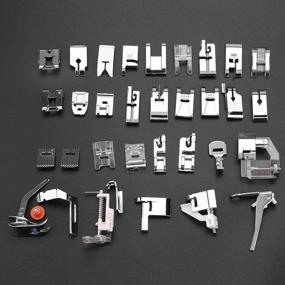 img 1 attached to 🧵 Premium 32pcs Sewing Machine Presser Foot Kit for Brother, Singer, Janome, and More!