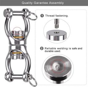 img 2 attached to 🪁 Dolibest Stainless Steel Swing Swivel with Bearing - Permanent Antirust, Double Open 360° Rotation, 770LB Capacity - Ideal for Web Tree Swing, Aerial Dance, Swing Yoga Swing Sets - Hang with Ease!