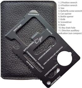 img 1 attached to 🔪 Compact Card Size Multitool and Knife Set: Unique Gifts for Him, Ideal for Wallets, Christmas Stocking Stuffers - Perfect for Husband, Boyfriend, Father (Set of 2 Items)