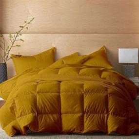 img 3 attached to Full/Queen Comforter Bed Set - Luxurious All Season Gold Down Alternative Quilted Comforter - 100% Cotton 800 Thread Count - Duvet Insert or Stand Alone Comforter - 3 Piece Set