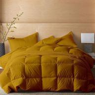 full/queen comforter bed set - luxurious all season gold down alternative quilted comforter - 100% cotton 800 thread count - duvet insert or stand alone comforter - 3 piece set logo