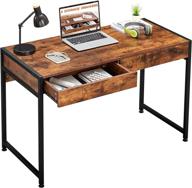 compact greenforest computer desk: modern bedroom office writing desk with drawers for small spaces logo