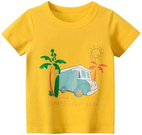 img 3 attached to 🚧 TABNIX Excavator Crewneck T Shirts: Stylish Toddler Boys' Clothing for Little Construction Enthusiasts!