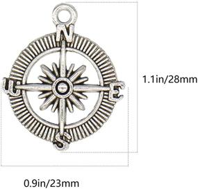 img 3 attached to Compass Charms Pendant Jewelry Making