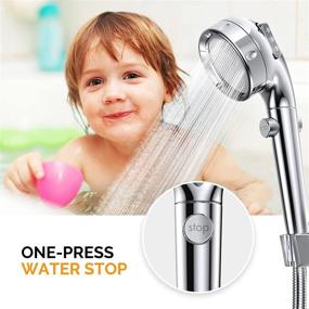 img 3 attached to 🚿 Dotte High Pressure Shower Head with Handheld and ON/OFF Switch - Detachable Shower Head for RVs with Hose and Adjustable Angle Bracket - Built-in Power Wash for Cleaning Tub, Tile, and Pets