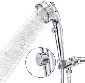 img 4 attached to 🚿 Dotte High Pressure Shower Head with Handheld and ON/OFF Switch - Detachable Shower Head for RVs with Hose and Adjustable Angle Bracket - Built-in Power Wash for Cleaning Tub, Tile, and Pets