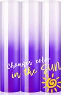 🌈 turner moore edition's uv reactive purple sun color changing vinyl - 12x12 sheets for cricut: permanent, glossy, 3-pack logo