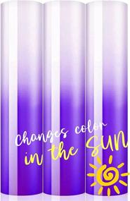 img 4 attached to 🌈 Turner Moore Edition's UV Reactive Purple Sun Color Changing Vinyl - 12x12 Sheets for Cricut: Permanent, Glossy, 3-pack