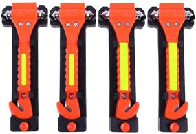img 3 attached to 🚗 GoDeCho 4 Pack Car Emergency Escape Tool with Window Breaker, Seat Belt Cutter, Hammer, and Reflective Tape for Life Saving Survival Kit
