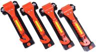 🚗 godecho 4 pack car emergency escape tool with window breaker, seat belt cutter, hammer, and reflective tape for life saving survival kit logo