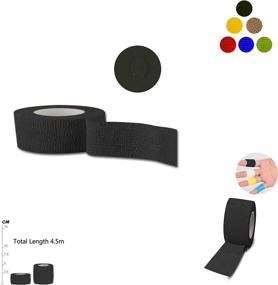 img 3 attached to 🏥 Flexible Self Adherent Wrap Tape - Medical Cohesive Bandages for Sports Injuries like Sprains, Swelling, and Soreness on Wrist and Ankle - Strong Elastic First Aid Tape - 6 Pack 1 Inch X 5 Yards (Black)