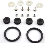 🚘 optimized black auto body moldings bumper quick release fasteners kit for car bumpers, trunks, fenders, and hatch lids logo