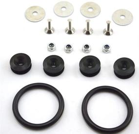 img 1 attached to 🚘 Optimized Black Auto Body Moldings Bumper Quick Release Fasteners Kit for Car Bumpers, Trunks, Fenders, and Hatch Lids